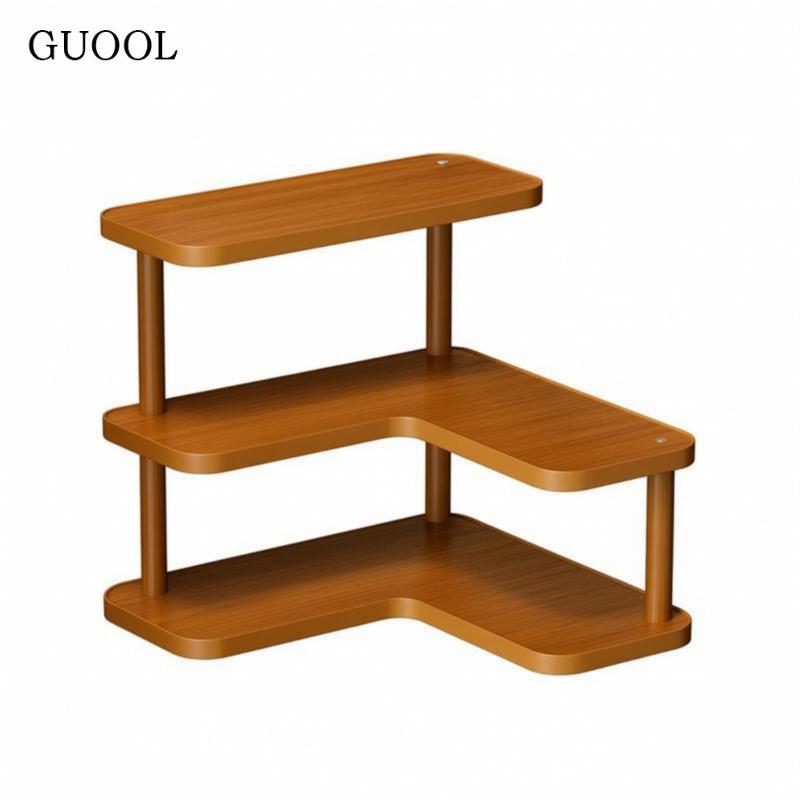 Kệ góc 3 tầng tiết kiệm không gian | Kệ góc, tầng có kệ gỗ, để bàn