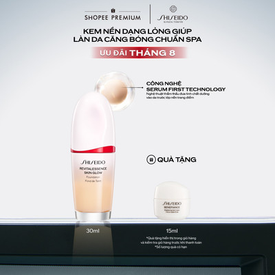 [KOL livestream] Kem nền Shiseido Revitalessence Skin Glow Foundation 30ml