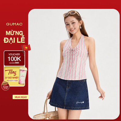 Áo Yếm Nữ Gmorning - GUMAC Không Tay Rã Chân Ngực Thân Sau Co Giãn Tôn Dáng Dễ Phối Thanh Lịch YAG08114