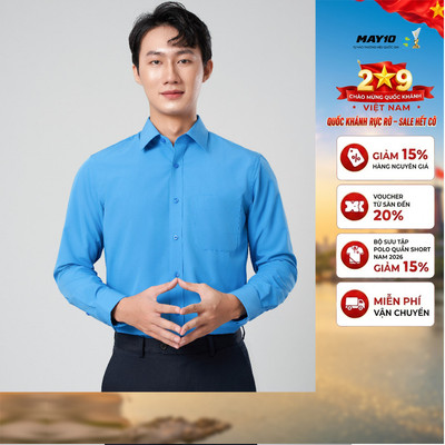 Sơ mi nam dài tay May10 form Regular mã 010123305 ND006 ( ĐỒNG PHỤC CÔNG ĐOÀN )