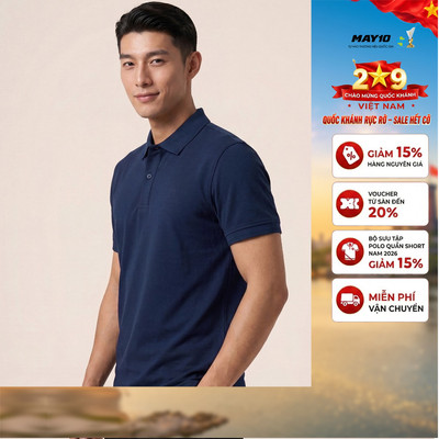 Áo phông nam cộc tay May 10 mã 140126092LV Tím than