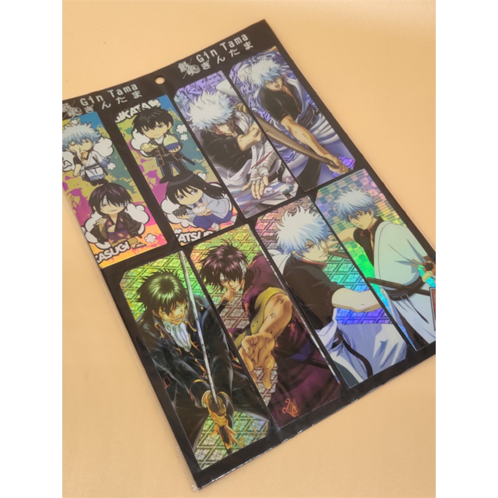 Hàng sẵn có 8 miếng One Piece Black Rock Gintama Color Flash Bookmark Anime Ngoại vi Đồ dùng học sin