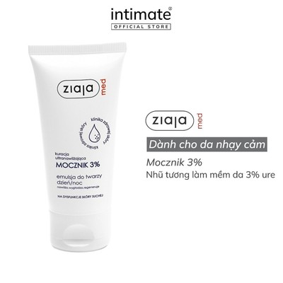 (LS) Nhũ Tương Làm Mềm Da 3% Urê Ziaja Med Giúp Dưỡng Ẩm, Giảm Khô, Thô Ráp Và Nứt Nẻ Da 50ml
