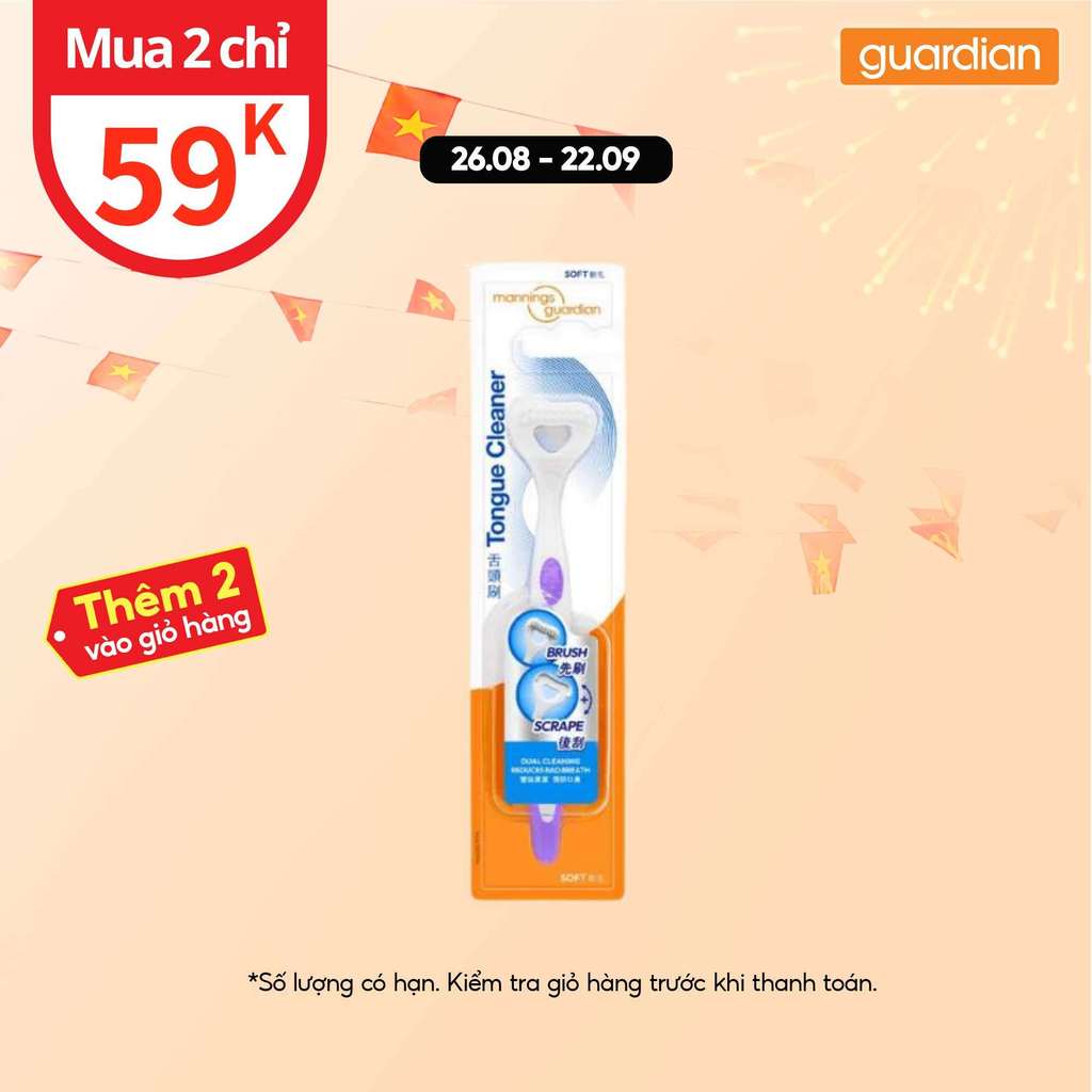 Dụng cụ vệ sinh lưỡi Mannings Guardian Tongue Cleaner 1 Cái | Guardian Việt Nam