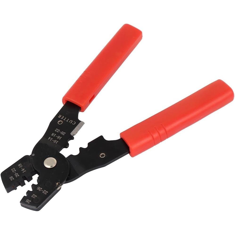 Aexit Plastic Coated Handle Steel Terminal Crimping Plier Cutter Wire Wire