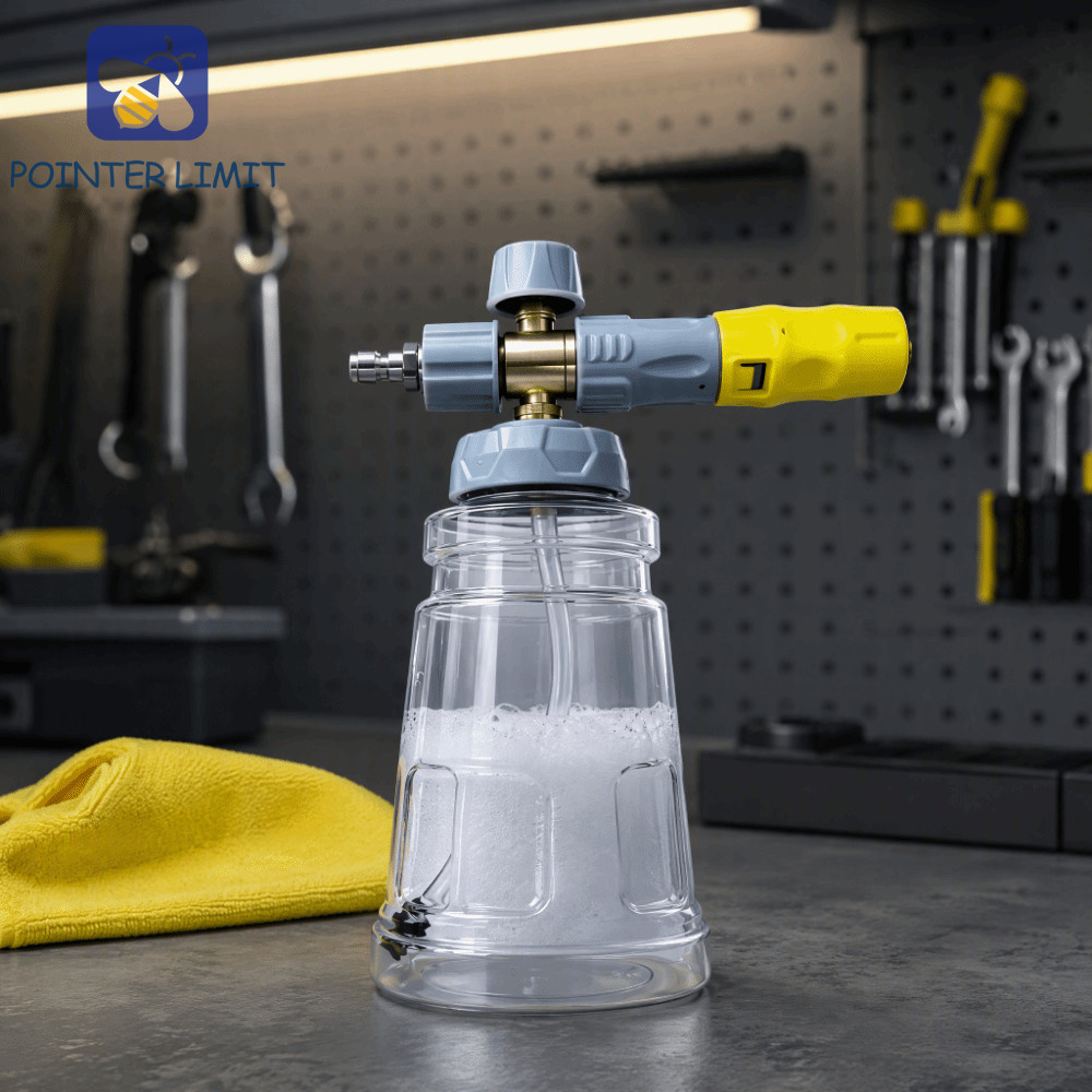 POINTER LIMIT Snow Foam Tool, Công cụ tạo bọt áp suất cao trong suốt, Lance Clear 1L Snow Foam Lance