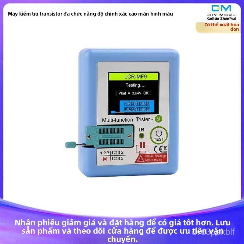 Máy thử bóng bán dẫn MF9 màn hình màu TFT.8in tự động đo sạc pin đa năng độ chính xác cao giao nhanh