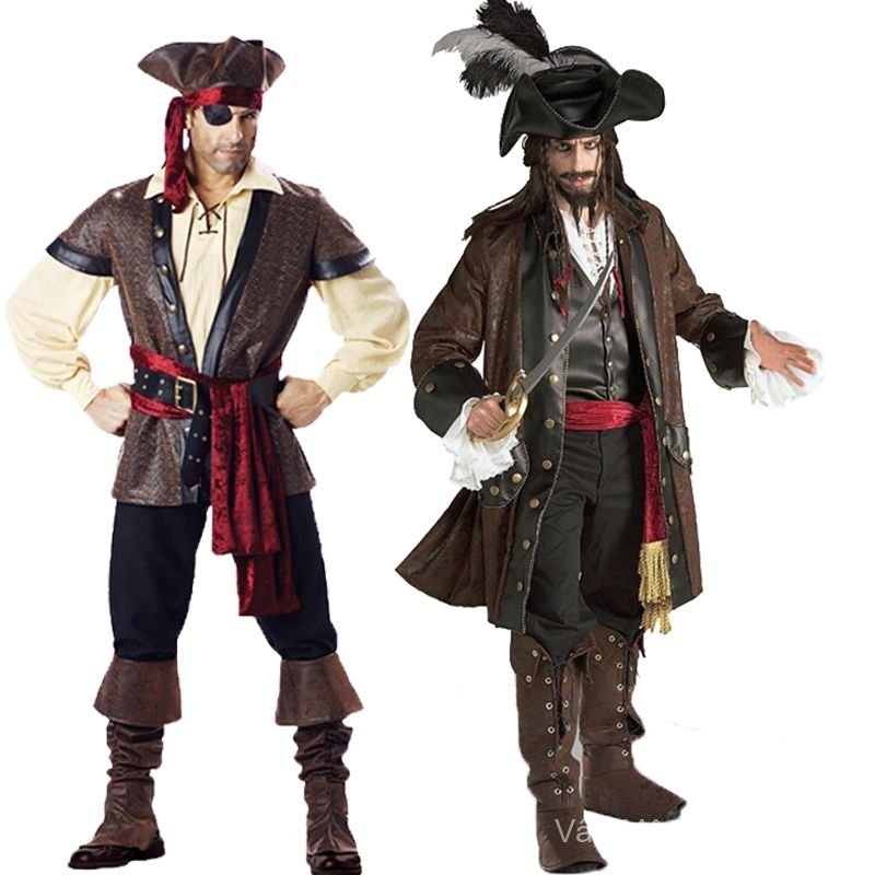 Trang phục cướp biển Jack Sparrow Halloween người lớn, cosplay nam đầy đủ