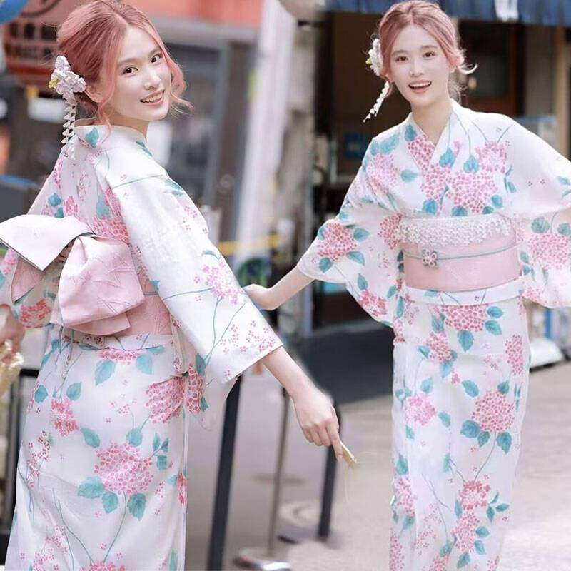 Kimono Nữ Nhật Bản Phiên bản cải tiến truyền thống Yukata kimono Cô gái Nhật Bản