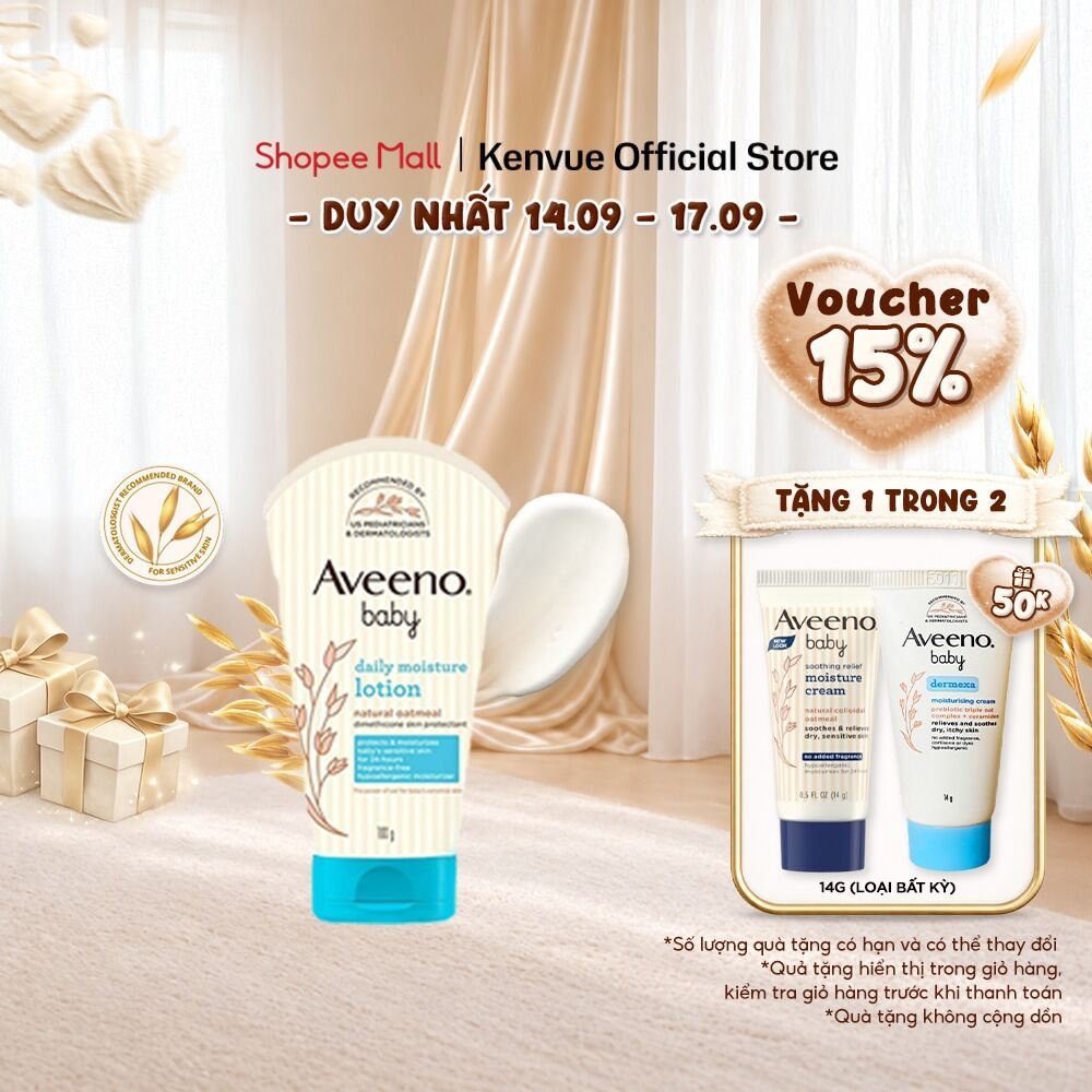 Sữa dưỡng thể Aveeno Baby Daily Moisture Lotion 100g