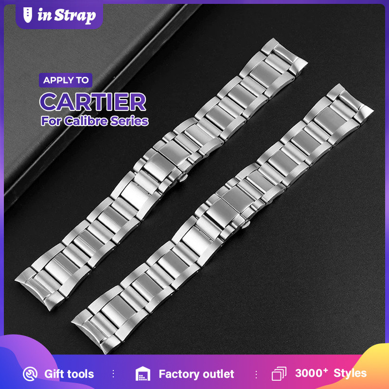Tương thích với CARTIER Calibre W7100037 W7100041 W7100015 Vòng đeo tay bằng thép không gỉ 23mm