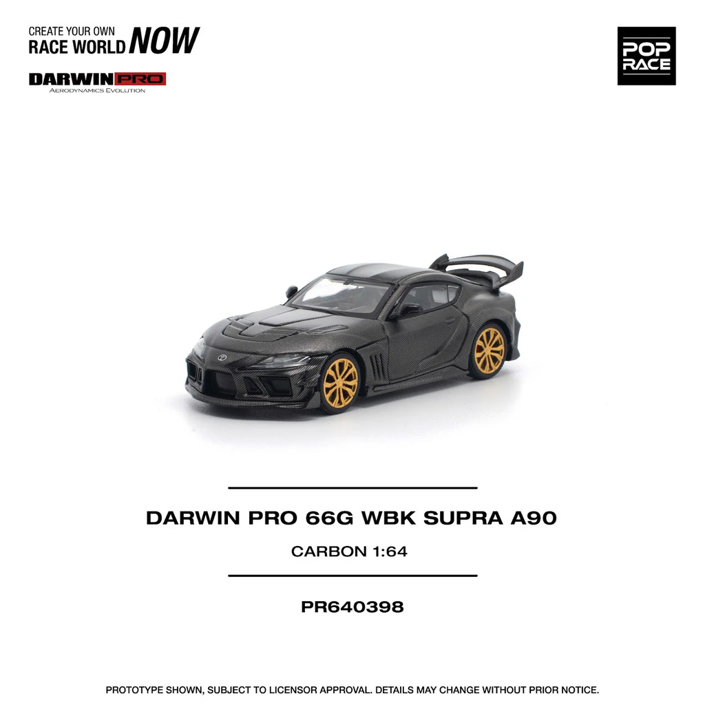 MÔ HÌNH XE Pop Race PR640398 DARWIN PRO 66G WBK SUPRA A90 CARBON EDITION