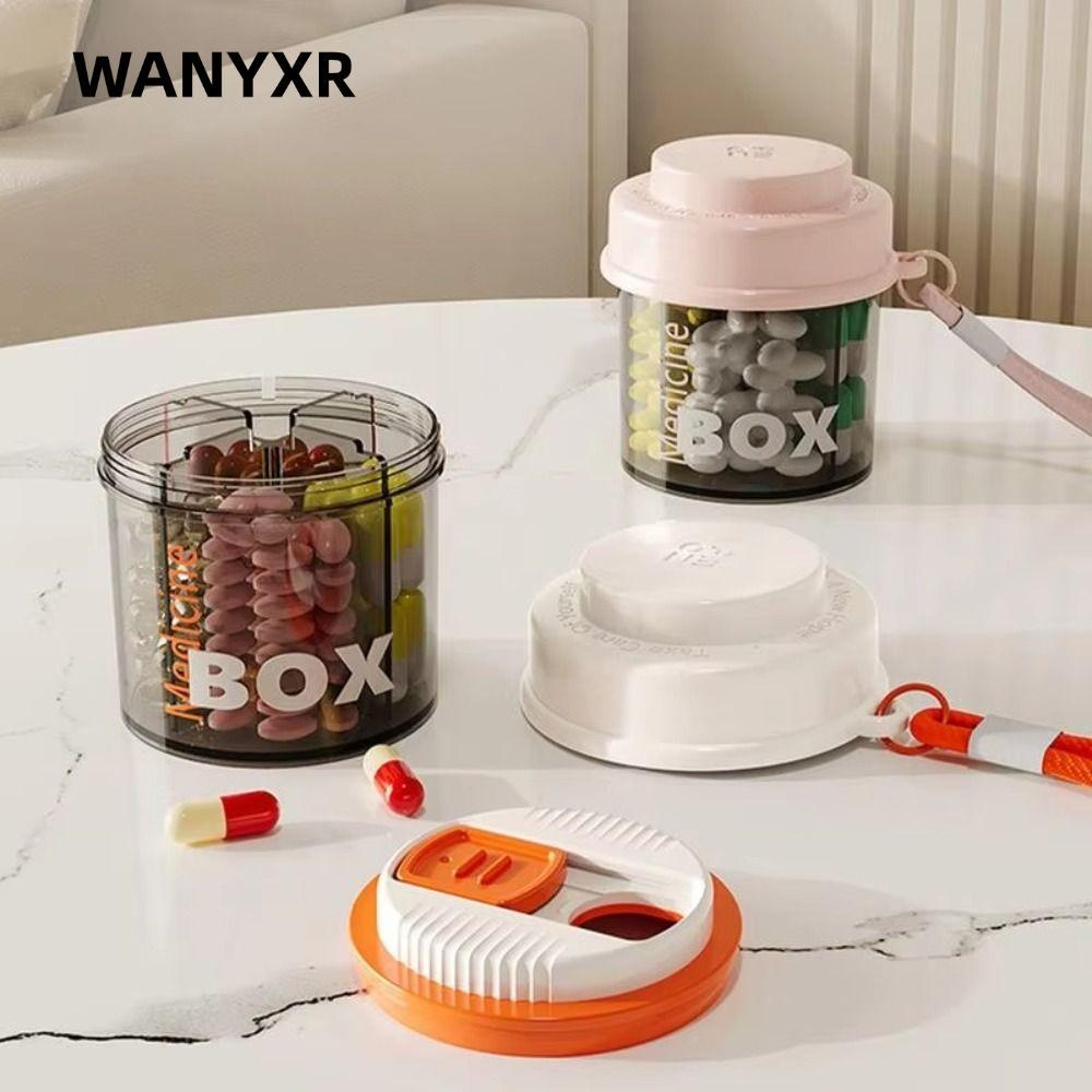 Hộp đựng thuốc WANYXR, Thuốc có thể xoay được, Cửa sổ trực quan có nắp Hộp đựng thuốc