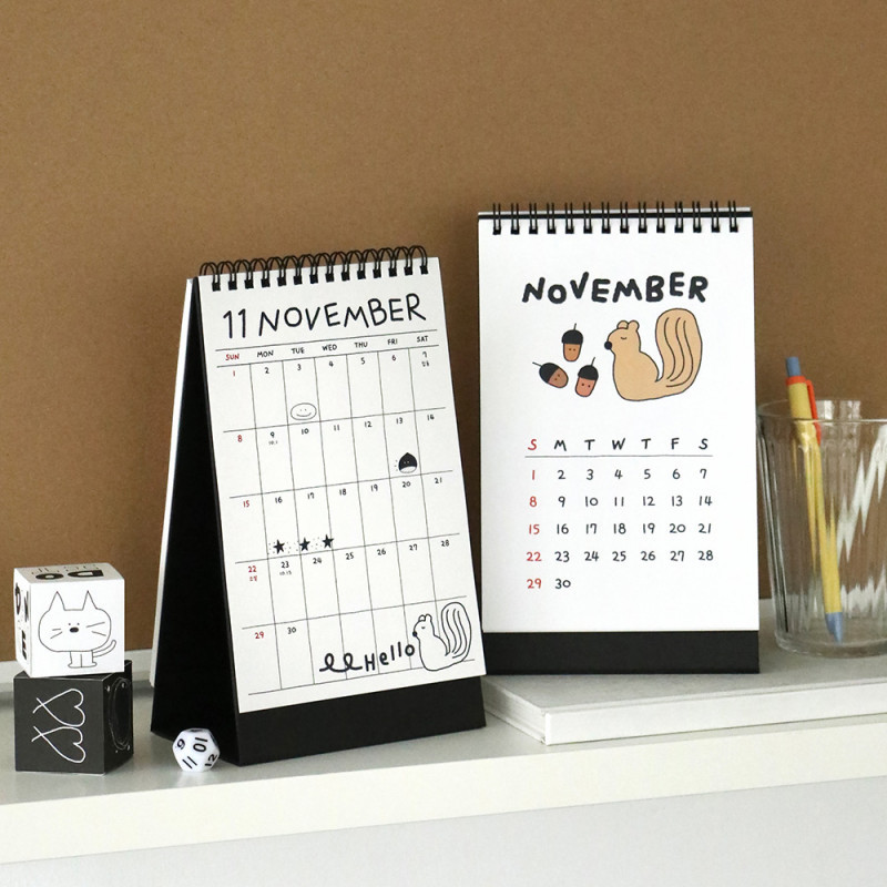 2026 KOREA CALENDAR — ICONIC Doodle Desk Calendar