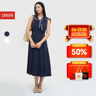 Váy liền nữ CANIFA cổ thủy thủ dáng A dài sát nách 6DS25S013