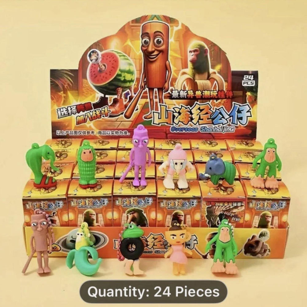 24pcs Italian brainrot Toy Mystery Box Keychain and accessory’s