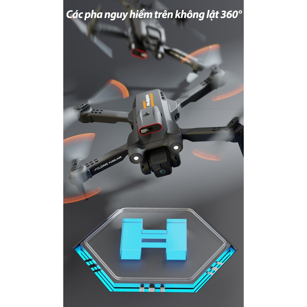 Drone Flycam M17,điều khiển từ xa Camera kép HD,Điều chỉnh góc ống kính từ xa,chức năng tránh chướng ngại vật | BigBuy360 - bigbuy360.vn