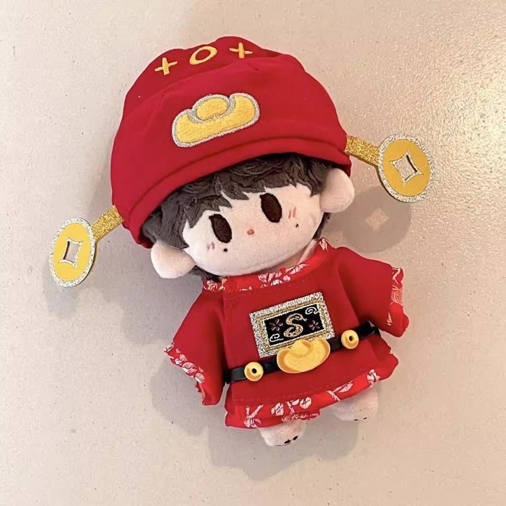 < Little God of Wealth} Quần áo trẻ em 10cm Quần áo búp bê Cotton 10cm Sáng tạo vui nhộn Cổ Quần áo 