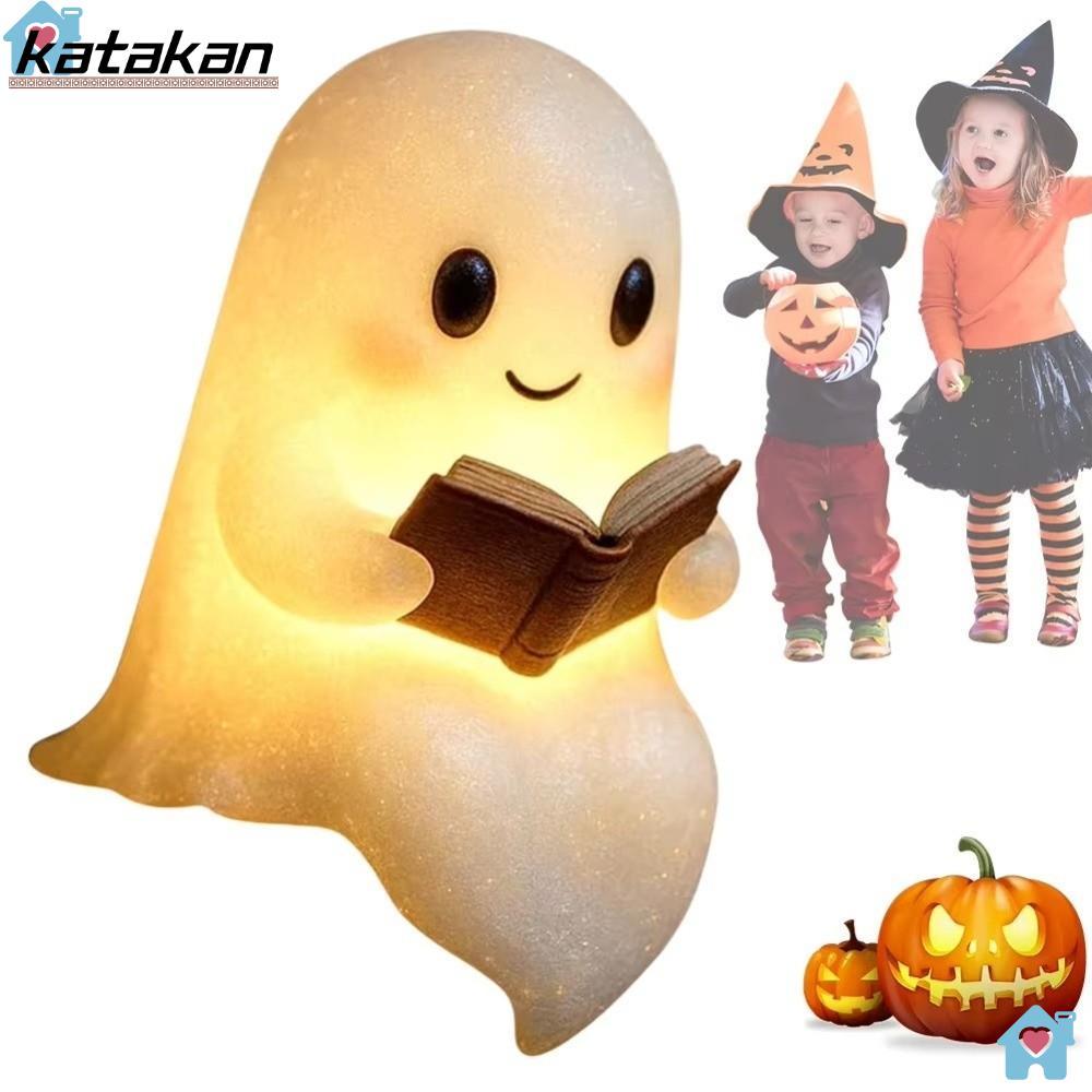 KATAKAN Halloween Ma Đọc Sách Đèn, Trang Trí Halloween Đồ Trang Trí Halloween Halloween Đèn Ngủ Ma H