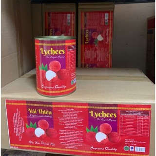 [THÙNG 12 LON x 565G] Vải ngâm Thanh Hà hương vị thơm ngon