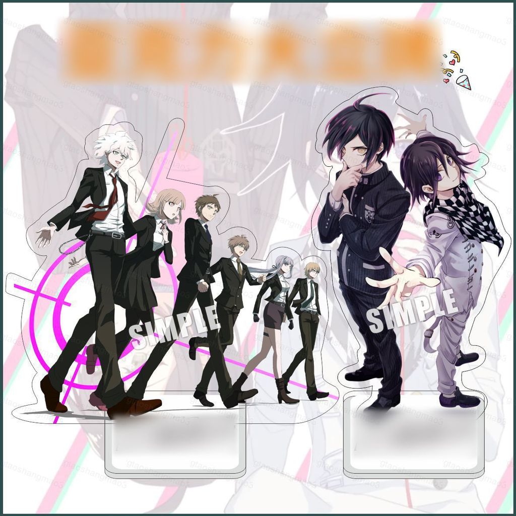 Danganronpa Kích Hoạt Happy Havoc Kirigiri Kyoko Naegi Makoto Acrylic Đứng Ký Anime Manga Ngoại Vi