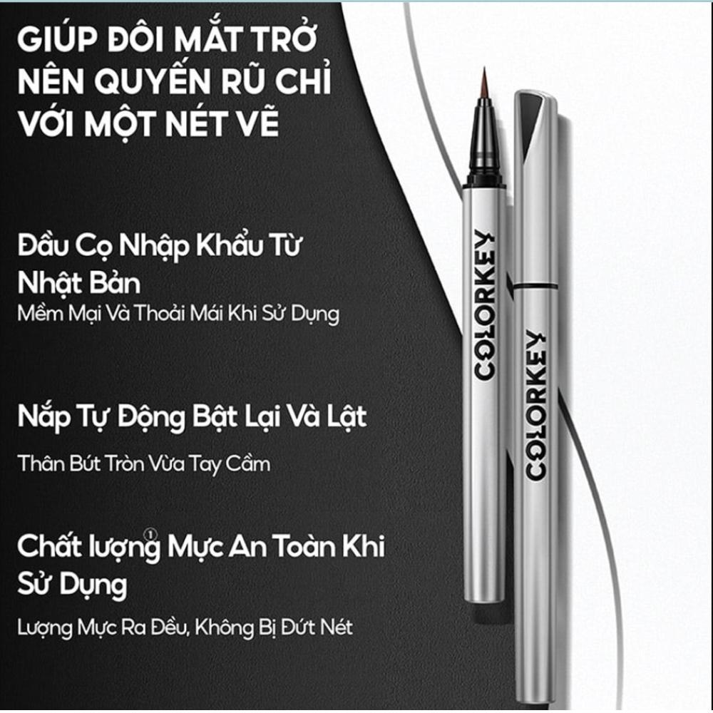 Ảnh 3 của Bút kẻ mắt Colorkey Floating Color Liquid Eyeliner lâu trôi, chống nước