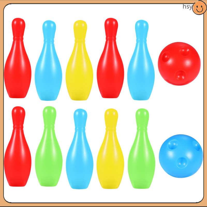 1 Bộ Bowling Nhựa Thú Vị Bowling Pin Hộ Gia Đình Bowling Đồ Chơi Trẻ Em Phụ Kiện huyisheng