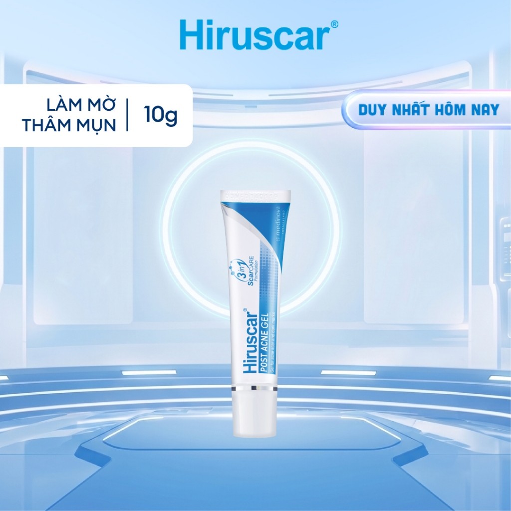 Gel chăm sóc sẹo mụn và mụn thâm Hiruscar Post Acne 10g