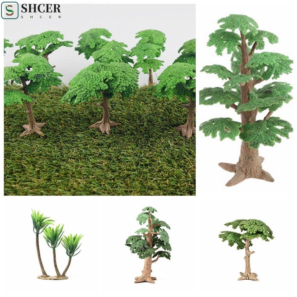 HCER Mô Phỏng Cypress, Cây Dừa Nhựa Cypress, Đồ Chơi Trẻ Em Cây Thông Sống Động Mini Phong Cảnh Cây 