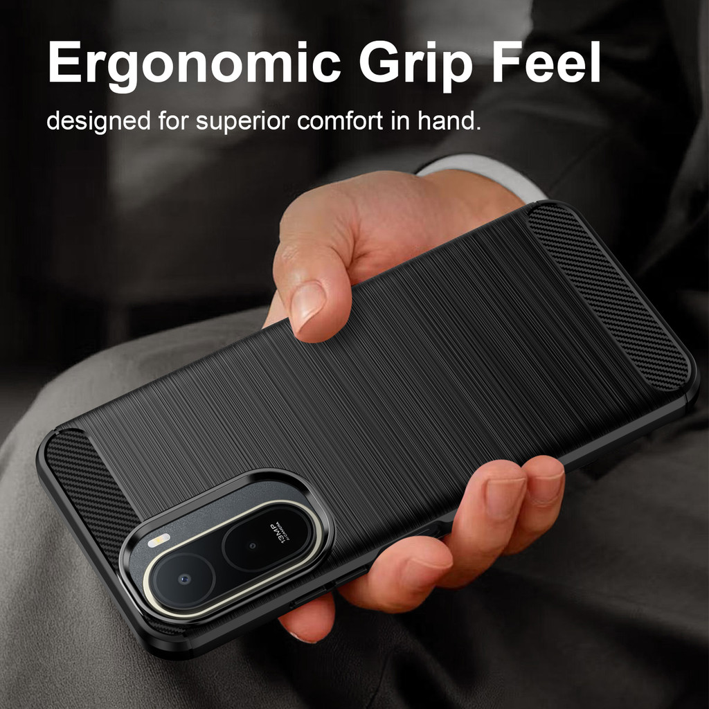Dành Cho Xiaomi Poco C81 Pro Sợi Carbon Chải Mềm TPU Ốp Lưng Điện Thoại Poco C81 Pro Ốp Lưng Silicon