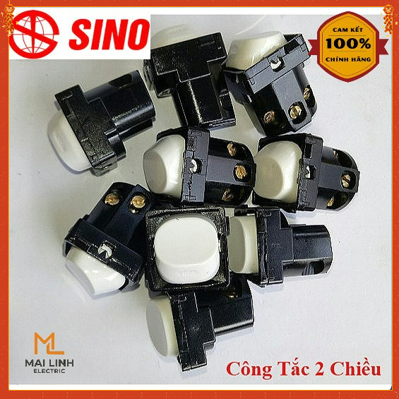 {Chính Hãng Sino} Công tắc điện 1 chiều Sino - Công tắc hạt bắp gắn vừa mặt lỗ tròn MPE -Hột Bắp