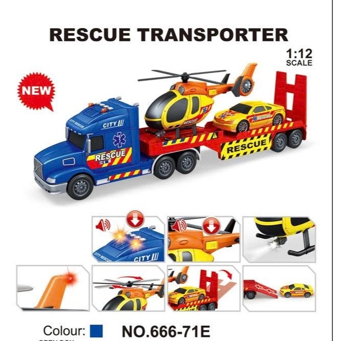 Đồ chơi TOYSTAR - Xe Cứu Hộ Thành Phố TOYSTAR 666-71E - Tỉ Lệ 1:12, Có Đèn & Âm Thanh Siêu Sống Động