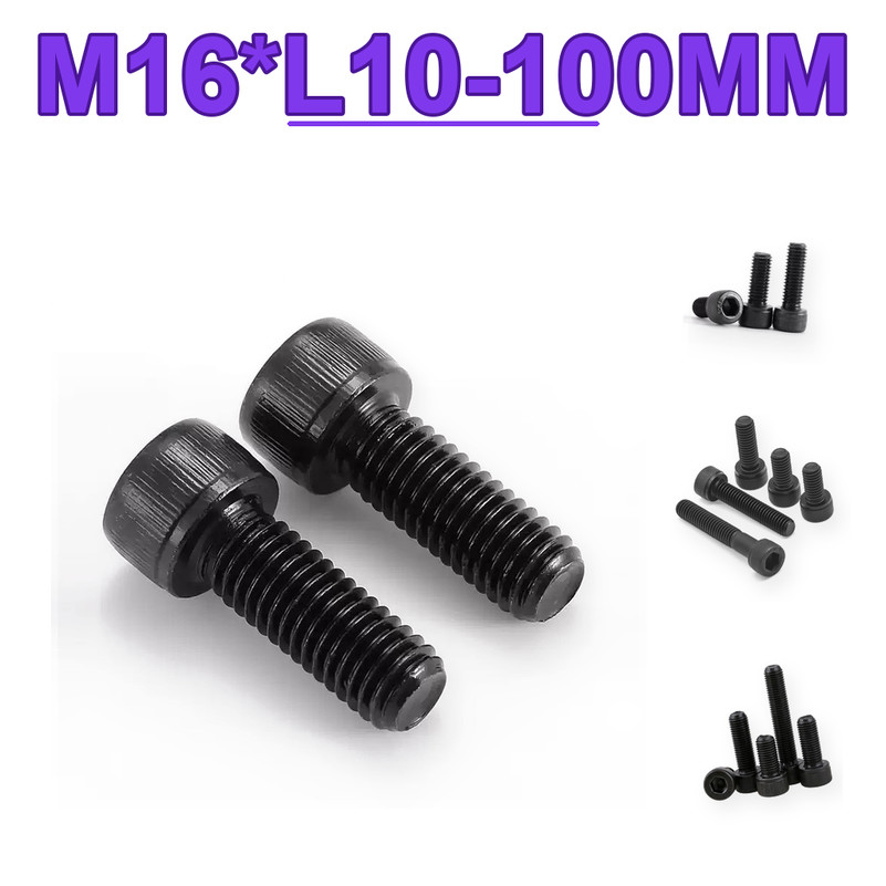 thép cấp 12.9 Bu lông lục giác chìm đầu trụ ren mịn M6*0.75*10 M6*0.75*12 M6*0.75*16 M6*0.75*20 M6*0