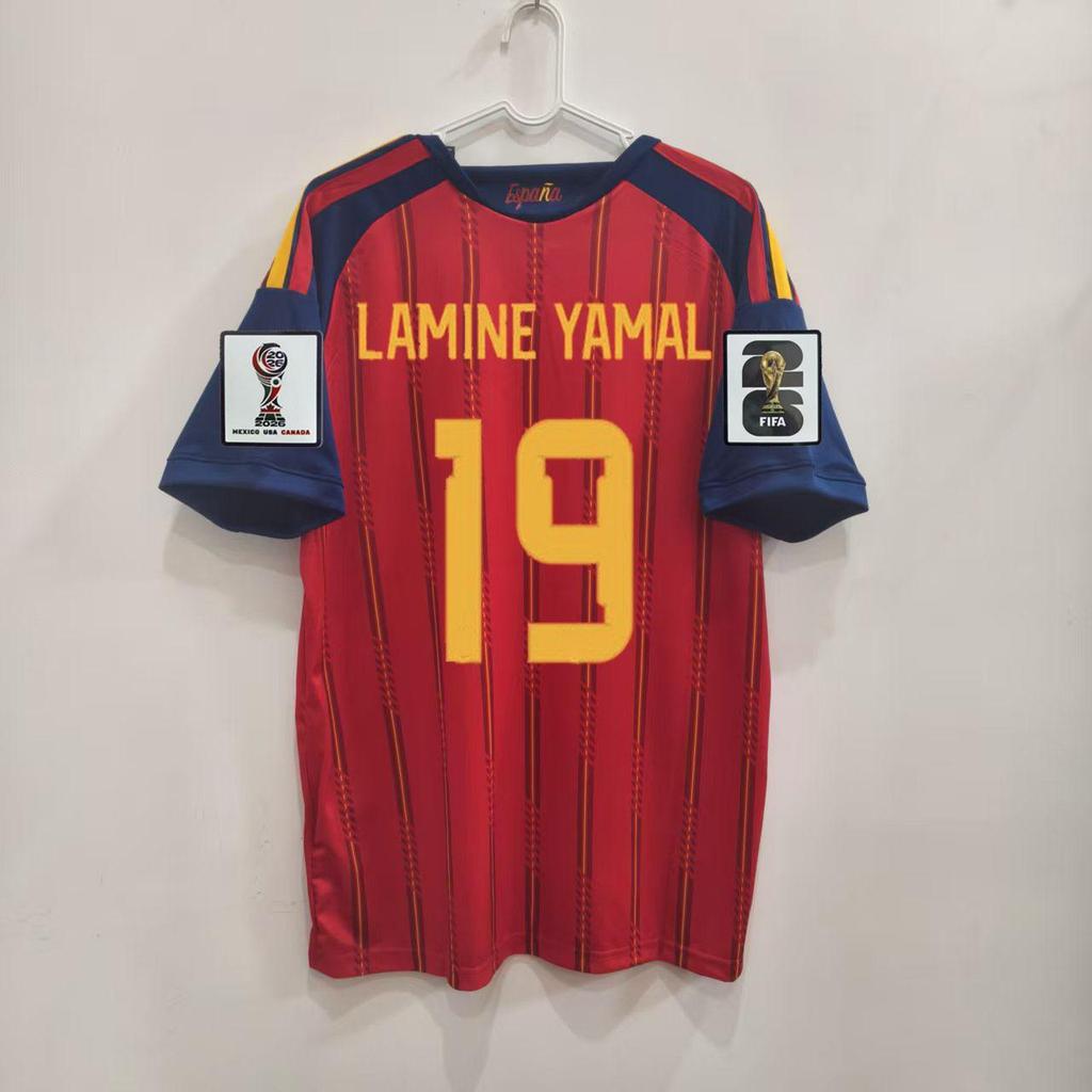 Áo đấu sân nhà Tây Ban Nha World Cup 2026 No. Áo bóng đá 19 Yamar 20 Pedri Williams Fan Football Jer