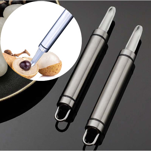 SET 3 Dụng Cụ Lấy Lõi Hạt Nhãn, Vải, Lấy Ruột Tôm Bằng Thép Không Rỉ B164