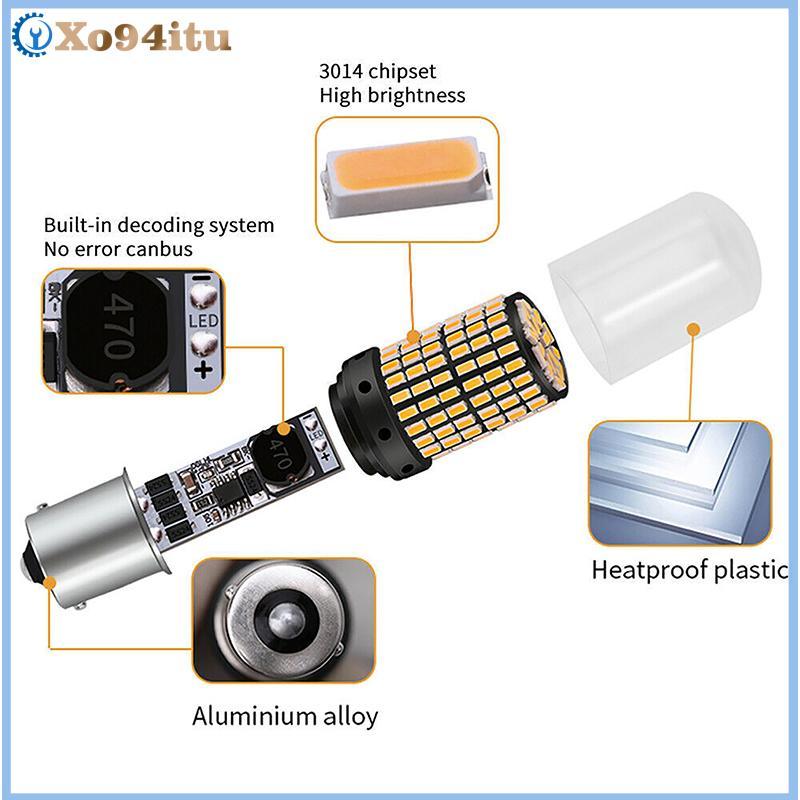 XOITU 1 CÁI 1156-BAU15S Đèn báo rẽ Bóng đèn Led Màu vàng Blinker Siêu sáng Tru Light VN