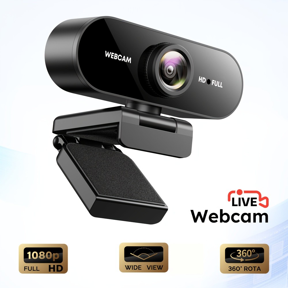 Camera mạng 1080 FHD, Thích hợp cho máy tính Mac và Notebook-USB, được sử dụng để phát trực tiếp trê