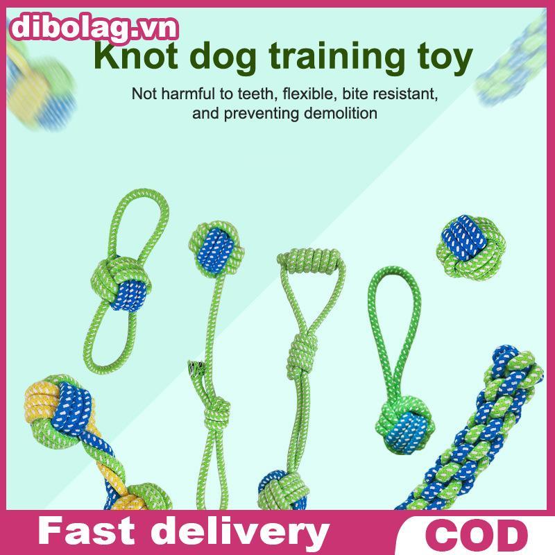 DIBO Nibble Chó Dây Đồ Chơi Chó Con Làm Sạch Răng Nút Thắt Lưng Bền Cotton Nhai Đồ Chơi Huấn Luyện.