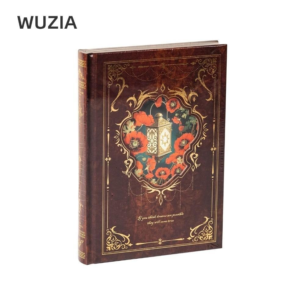 WUZIA Nhật Ký A6, 192 Tờ Century Hymn Series A6 Bìa Cứng Sổ Tay, Retro Thêu Sò DIY Tạp Chí Notebook 