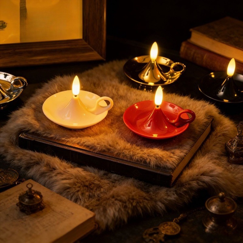 Mới Deepavali LED Diya Đèn Nổi Cảm Biến Nước Đèn Diwali Trang Trí Đèn Nến Đèn Trang Trí
