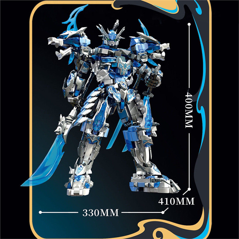 Frozen Thần Chiến Tranh Guan Yu Qinglong Mecha Tương Thích Lego Khối Xây Dựng Bé Trai Lắp Ráp Độ Khó