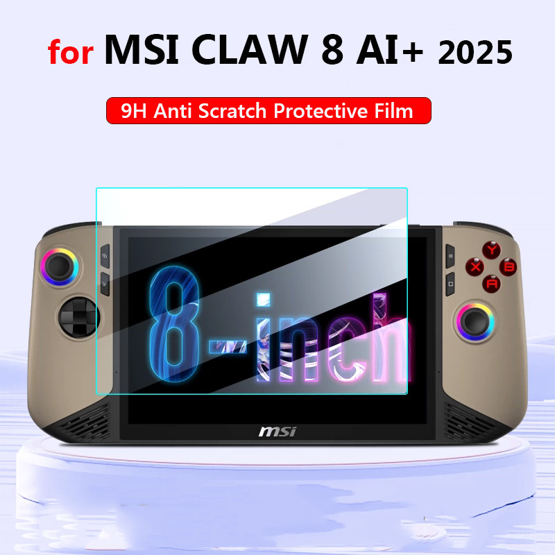 Miếng dán bảo vệ màn hình Glas cường lực chống trầy xước 8 Inch cho MSI Claw 8 AI + Phim bảo vệ HD 9