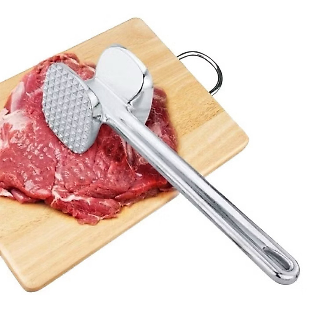 Búa Đập Gừng Tỏi, Búa Hai Đầu Giã Gừng Tỏi, Bùa Đập Thịt INOX, Bùa Đập Đá Cán Dài, Búa Đập Thực Phẩm