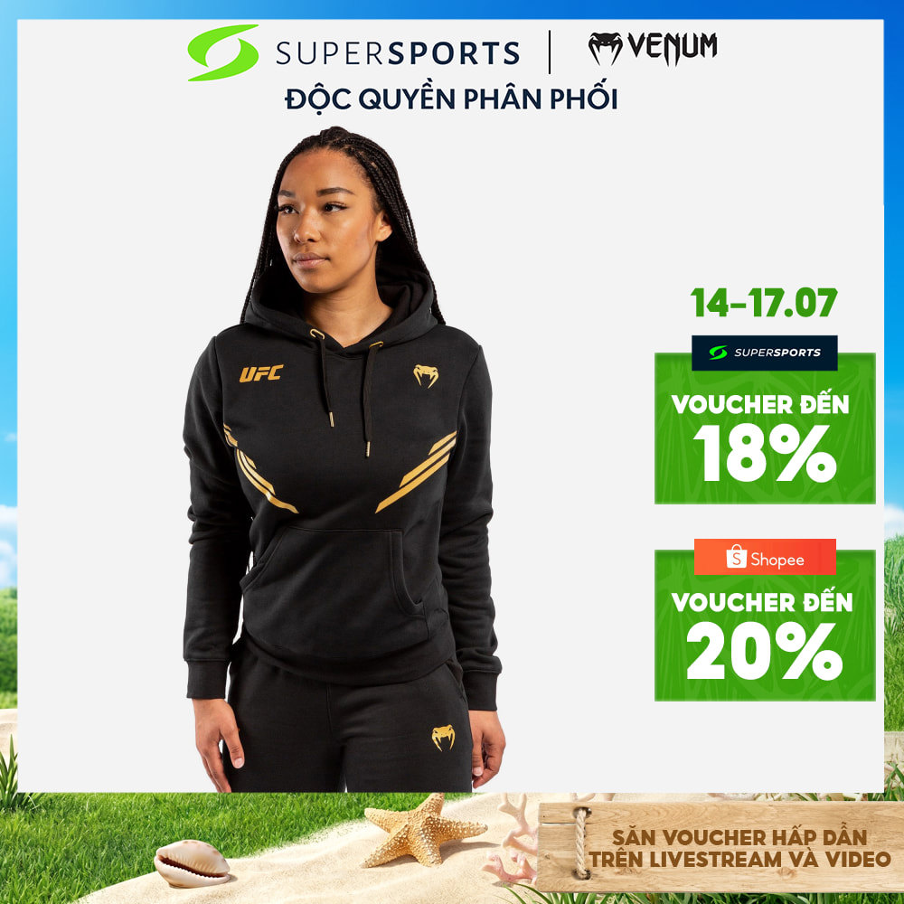 Áo Khoác Thể Thao Nữ Venum Ufc Fight Night Replica - Đen  - VNMUFC-00070-126