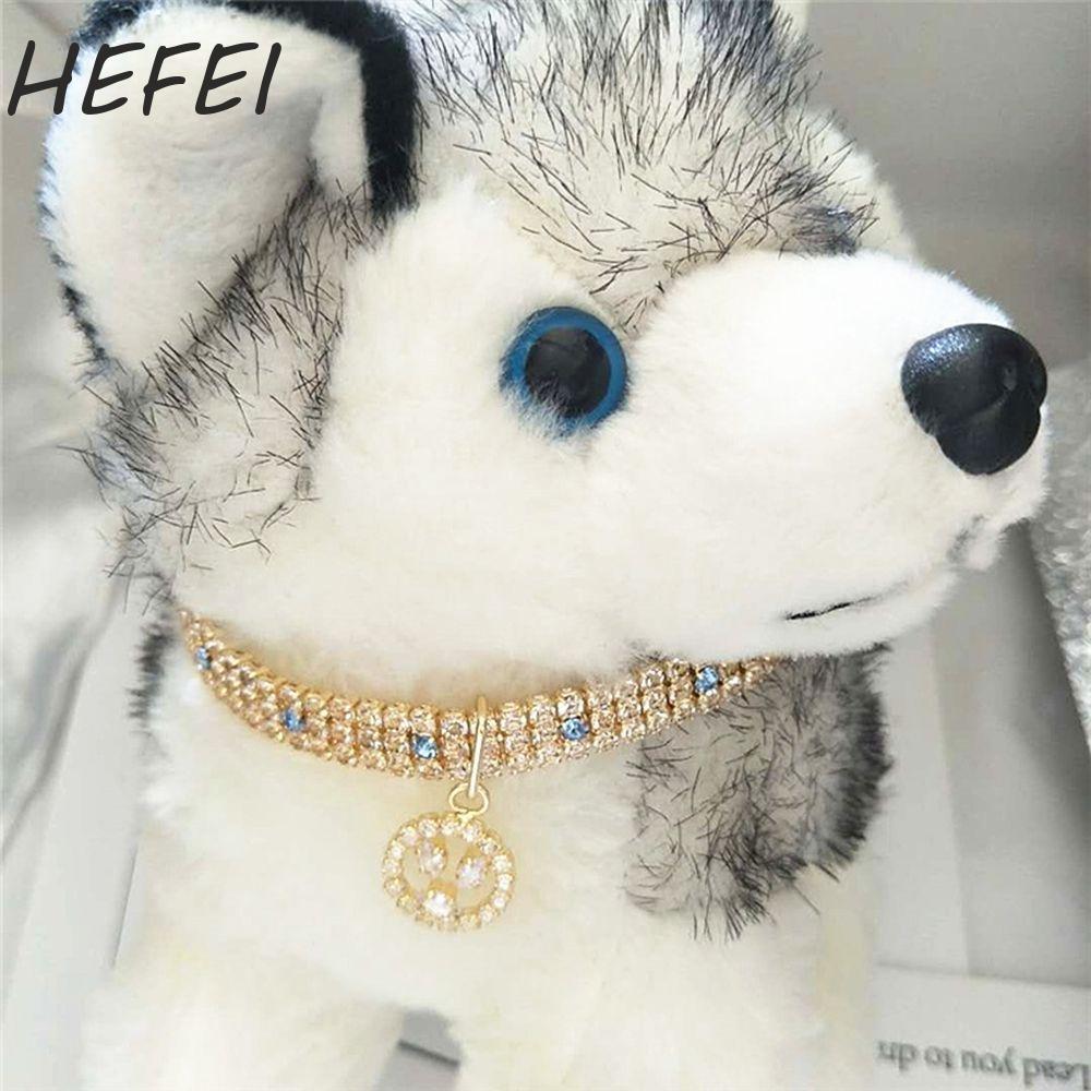 HEFEI Dây chuyền mèo HEFEI Mặt dây chuyền Bling tinh tế Phụ kiện chó con có thể điều chỉnh