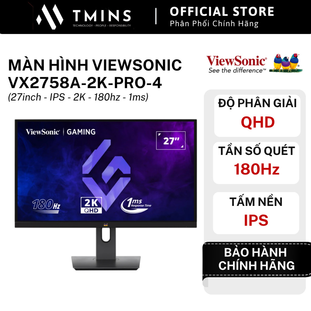Màn hình Viewsonic VX2758A-2K-PRO-4 (27inch - IPS - 2K - 180hz - 1ms) - Hàng Chính Hãng