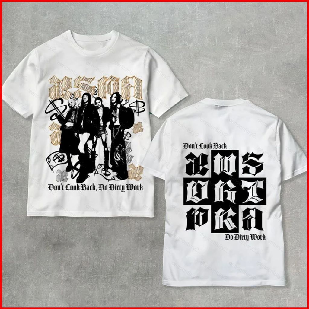 AESPA KPOP tee KARINA GISELLE WINTERNING DIRTY WORK Áo thun tay ngắn