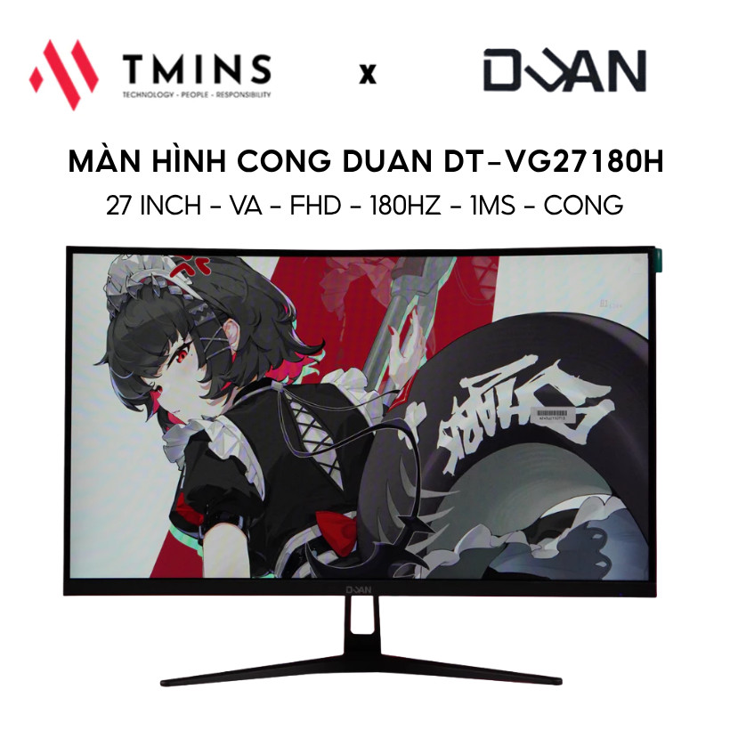 Màn hình cong DUAN DT-VG27180H (27 inch - VA - FHD - 180Hz - 1ms - Cong) - Hàng Chính Hãng