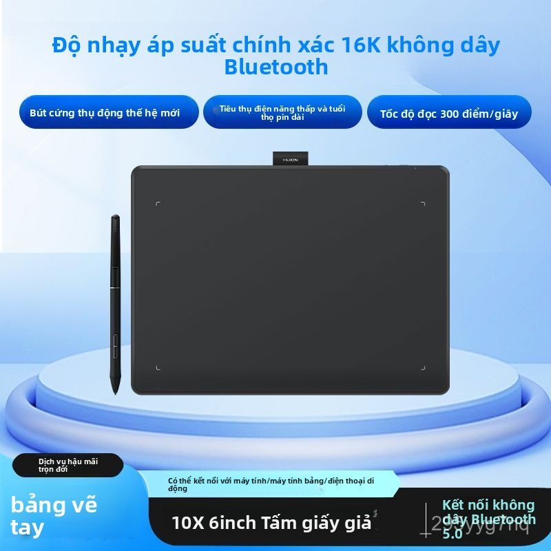 Bảng vẽ Huion Inspiroy Frego L610 bluetooth không dây kết nối điện thoại máy tính viết tay mượt mà b