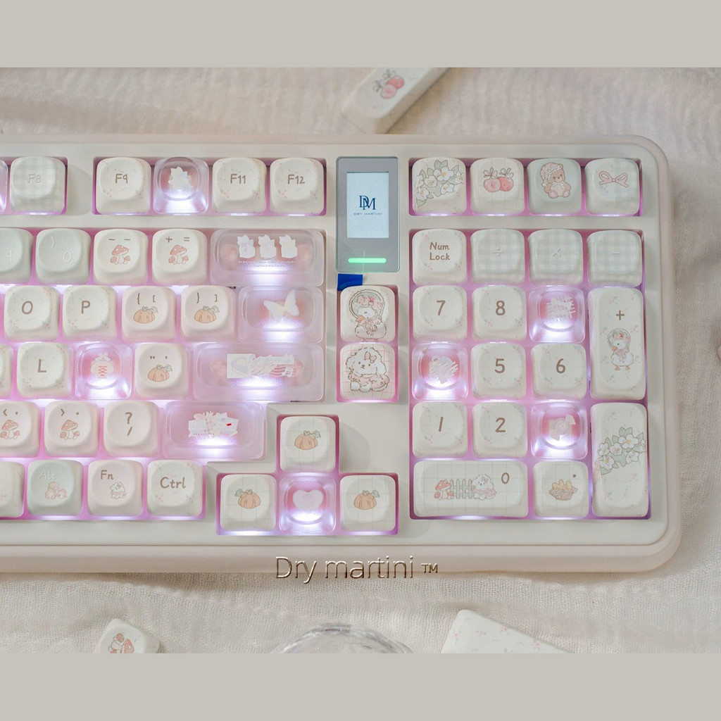 Trang trại bí ngô Keycap Cherry / MOA Profile 140 phím PBT Thuốc nhuộm năm mặt Thăng hoa Aula F75 F99 RK100 Phim hoạt hình dễ thương Keycaps Cơ vịt Con Nấm In hoa Keycap | BigBuy360 - bigbuy360.vn
